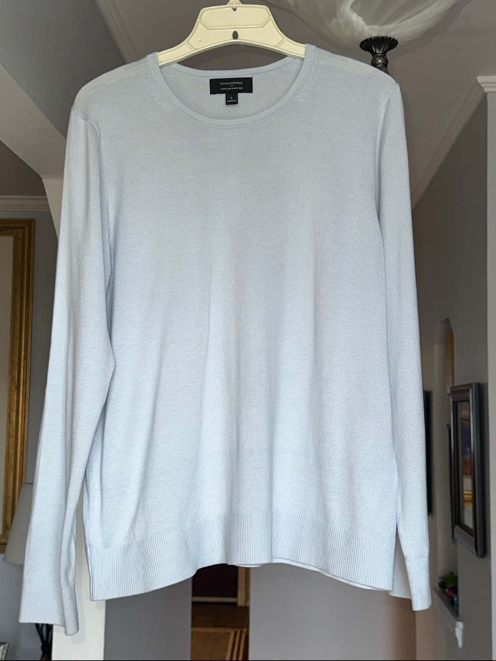 Banana Republic Light Blue Crewneck Sweater Sz L